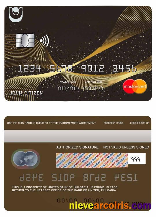 Bulgaria United bank mastercard